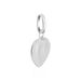 Pendentif Eudocie Coeur Lisse Or Blanc