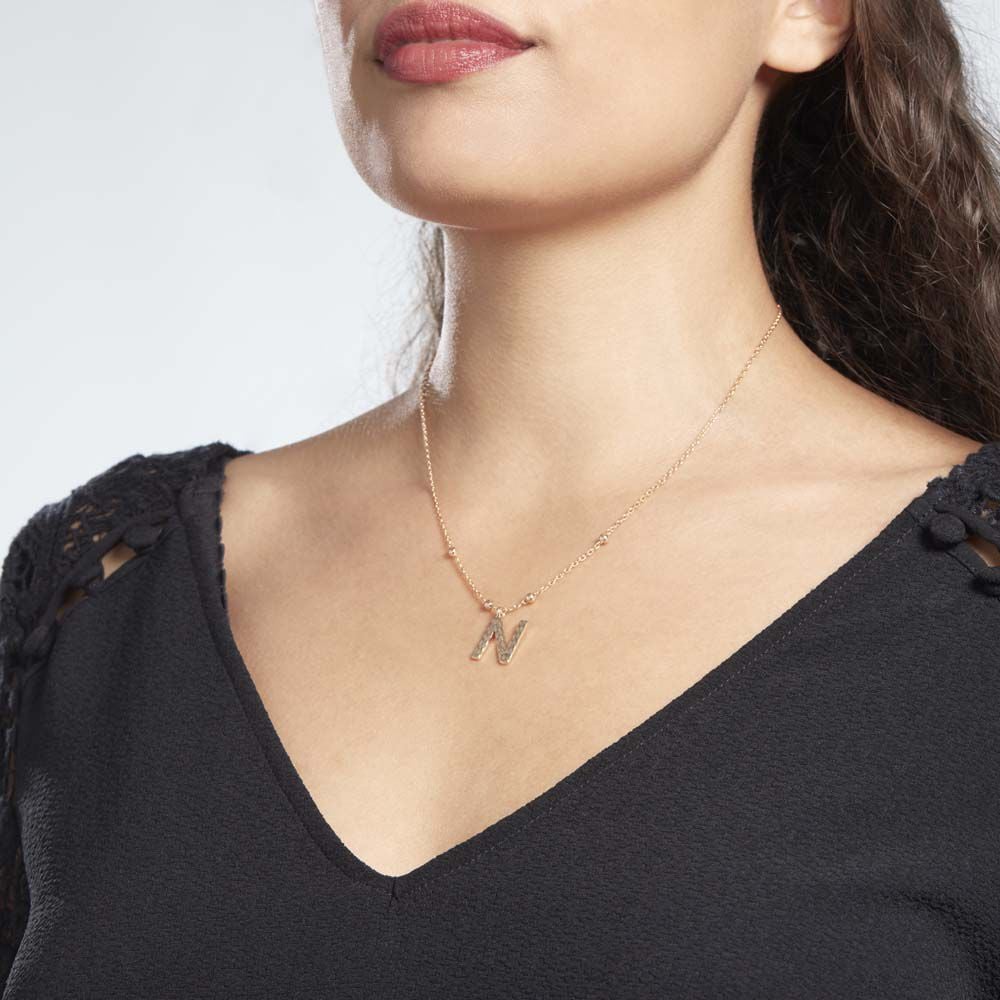 Collier Plaqué Or Jaune Lettra - Colliers fantaisie Femme | Marc Orian