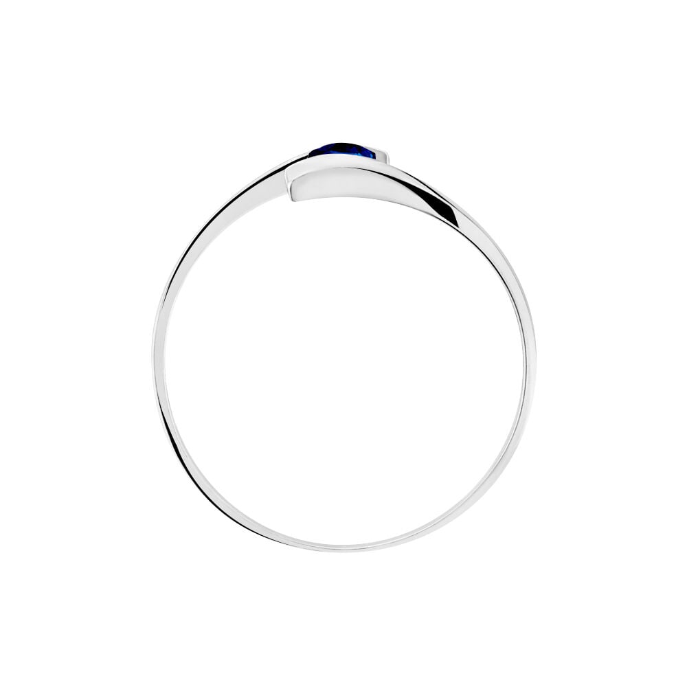 Bague Tamyra Or Blanc Saphir - Solitaires Femme | Marc Orian
