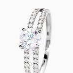Bague Solitaire Cesarine Or Blanc Oxyde De Zirconium - Solitaires Femme | Marc Orian