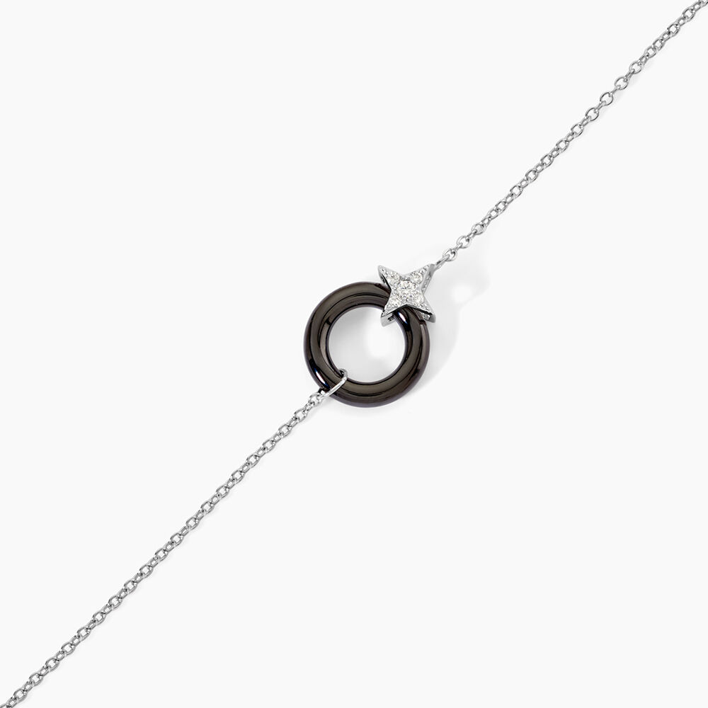 Bracelet Merelle Argent Blanc C&eacute;ramique Oxyde De Zirconium - Bracelets fantaisie Femme | Marc Orian
