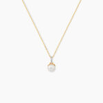 Collier Delight Or Jaune Perle De Culture Oxyde De Zirconium - Colliers avec pierres Femme | Marc Orian