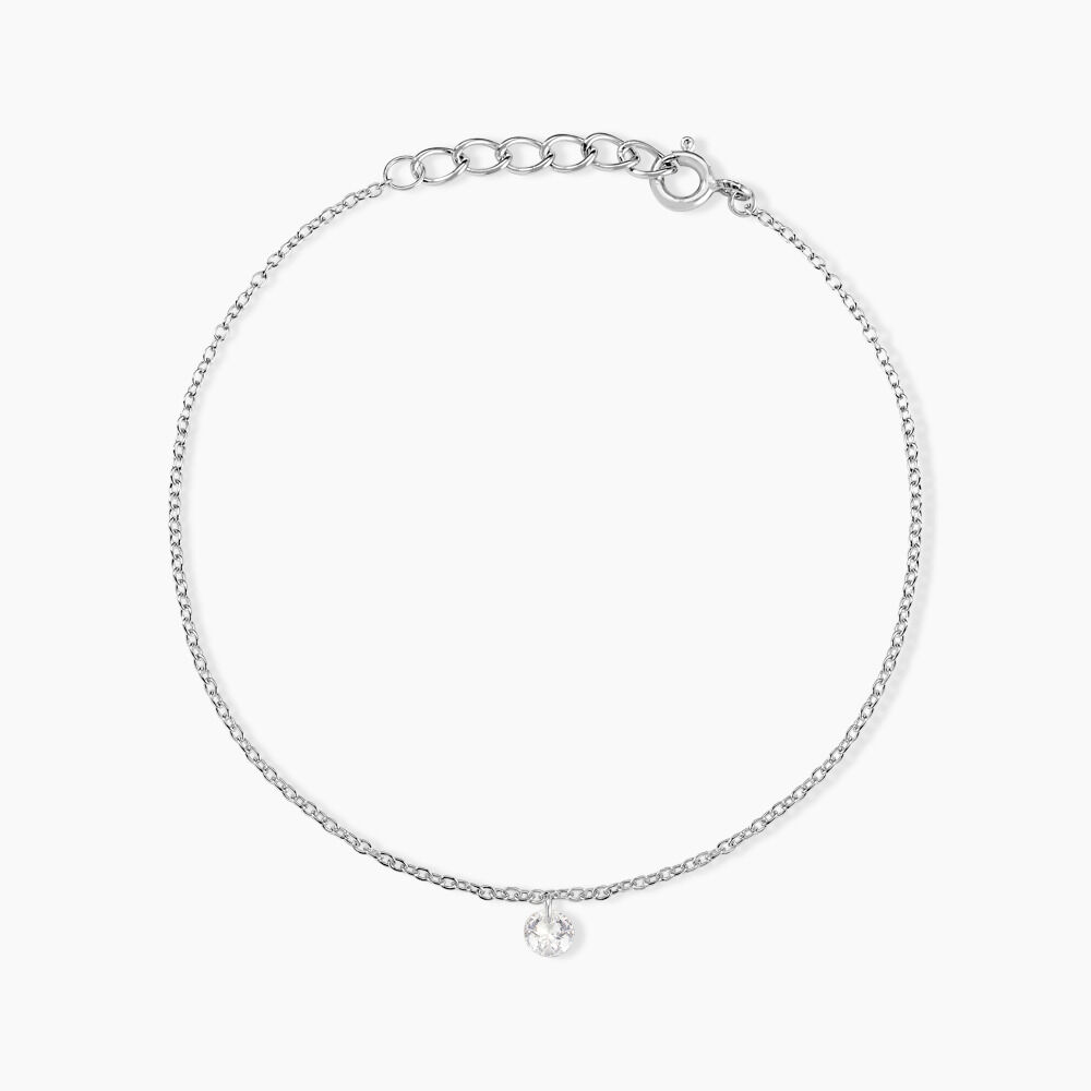 Bracelet Argent Constantin Argent Blanc Oxyde - Bracelets chaînes Femme | Marc Orian