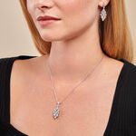 Collier Petales Argent Blanc Oxyde De Zirconium - Colliers avec pierres Femme | Marc Orian