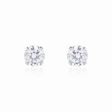 Boucles D'oreilles Puces Laena Argent Blanc Oxyde De Zirconium - Clous d'oreilles Femme | Marc Orian