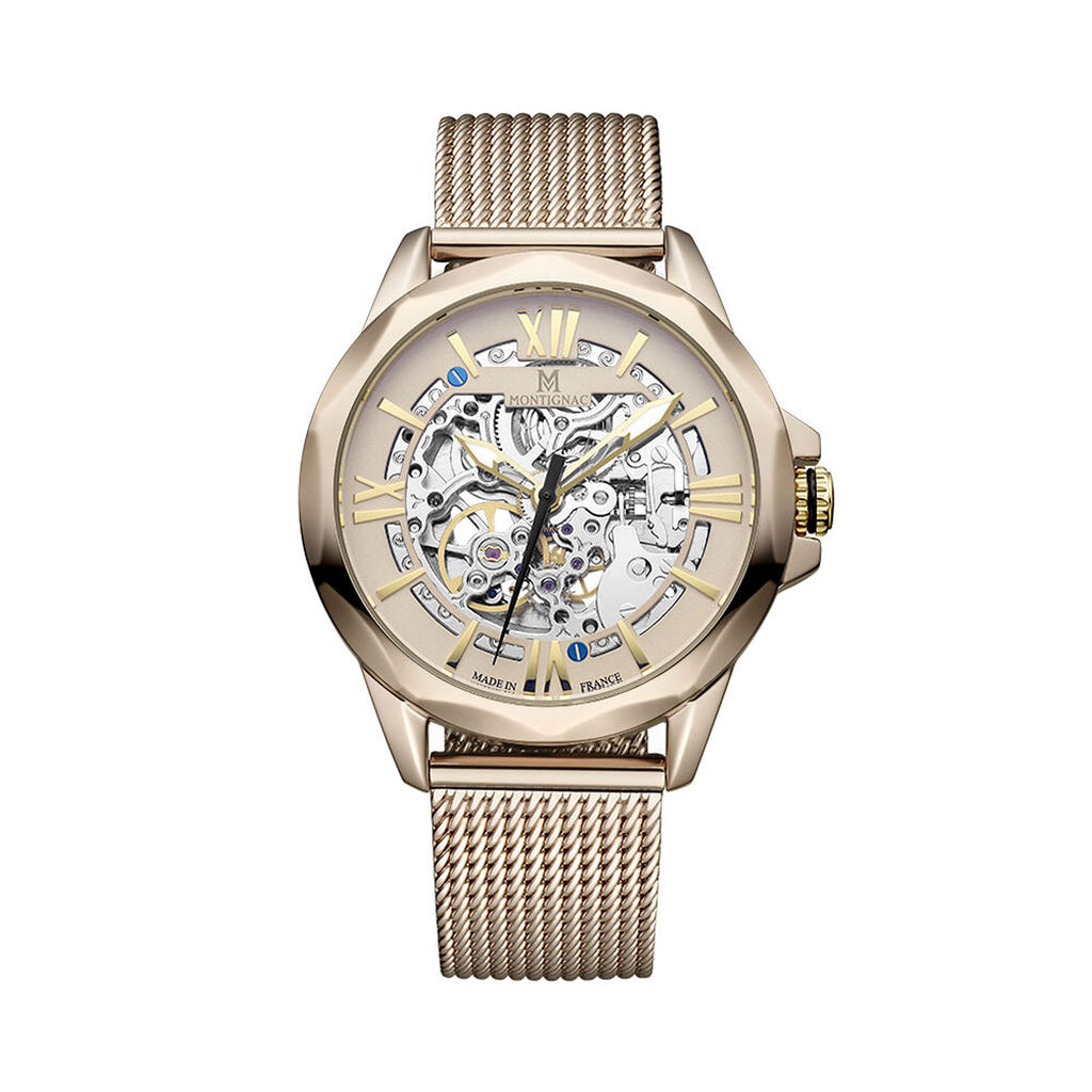 Montre Montignac Round Automatique Champagne - Montres automatiques Homme | Marc Orian