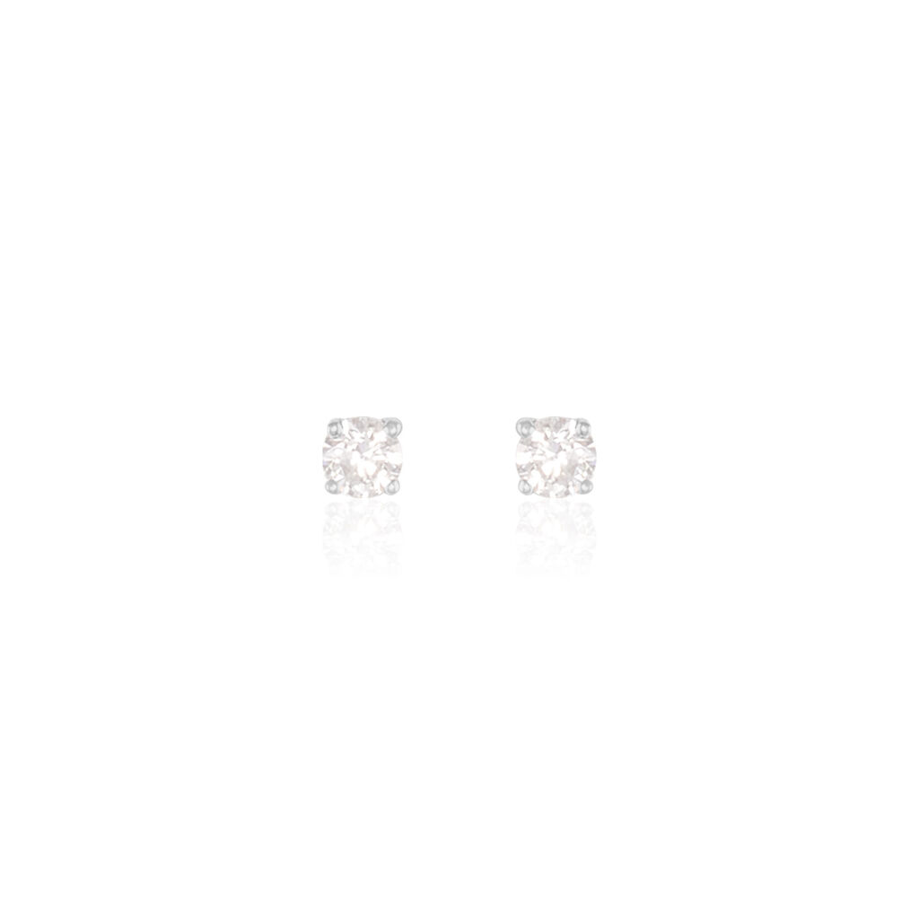 Boucles D'oreilles Puces Victoria Or Blanc Diamant - Puces Femme | Marc Orian
