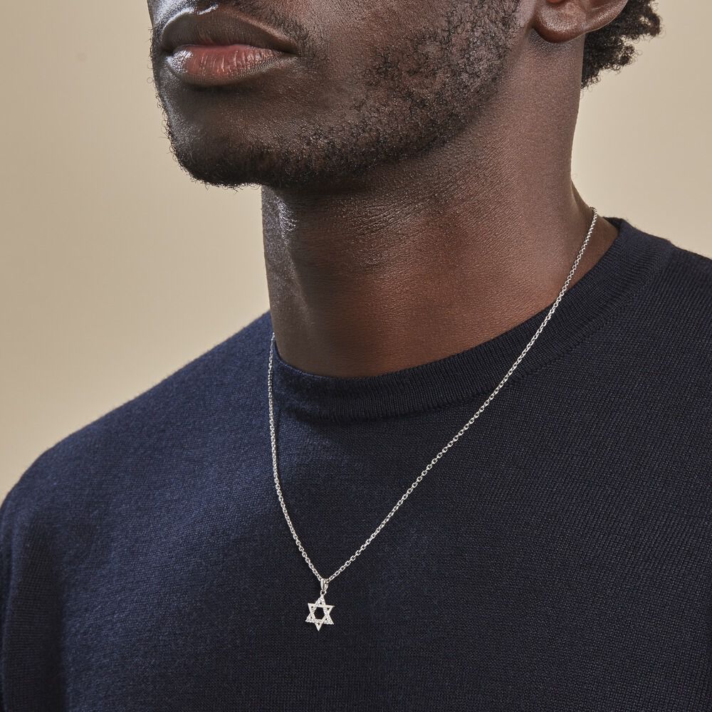 Pendentif Faye Or Blanc Oxyde De Zirconium - Pendentifs Famille | Marc Orian
