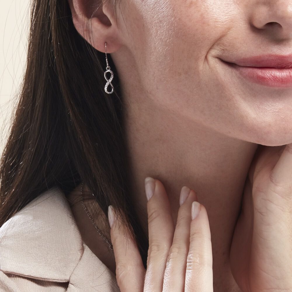 Boucles D'oreilles Pendantes Argent Blanc Teoxane - Pendantes Femme | Marc Orian
