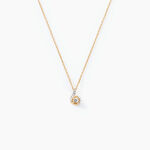 Collier Vrille Accompagnee Or Jaune Diamant - Colliers solitaires Femme | Marc Orian