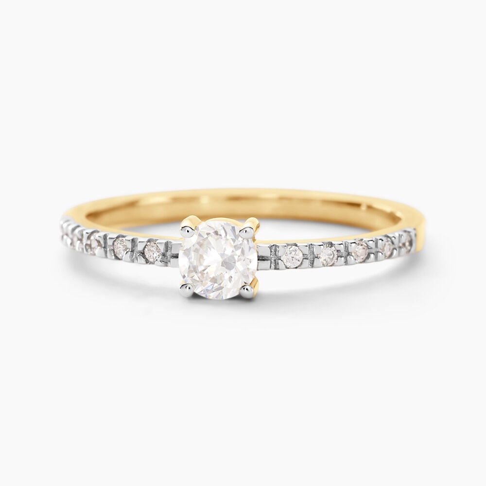 Bague Solitaire Servana Or Jaune Oxyde De Zirconium - Solitaires Femme | Marc Orian