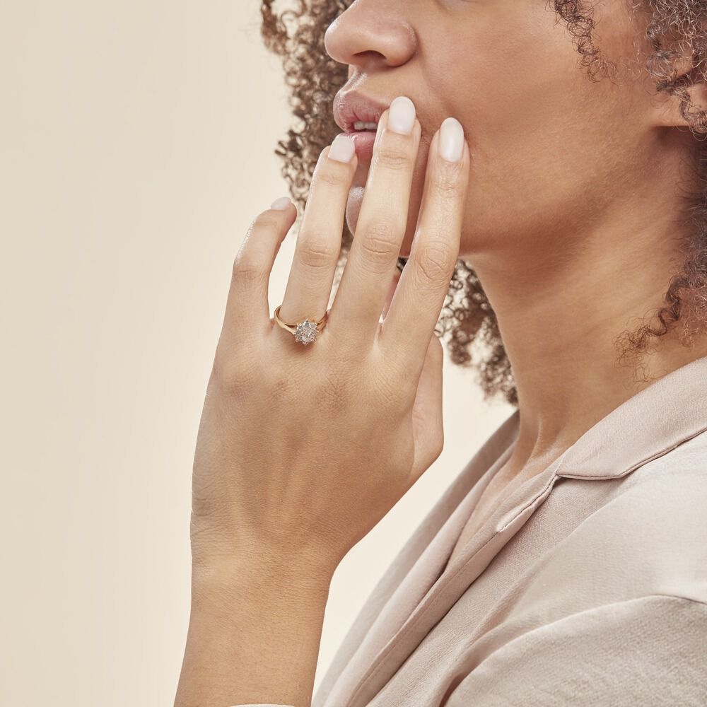 Bague Plaqué Or Mahats Oxyde De Zirconium - Solitaires Femme | Marc Orian