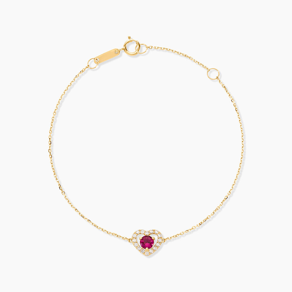 Bracelet Norm Or Jaune Rhodolite Oxyde De Zirconium - Bracelets cha&icirc;nes Femme | Marc Orian