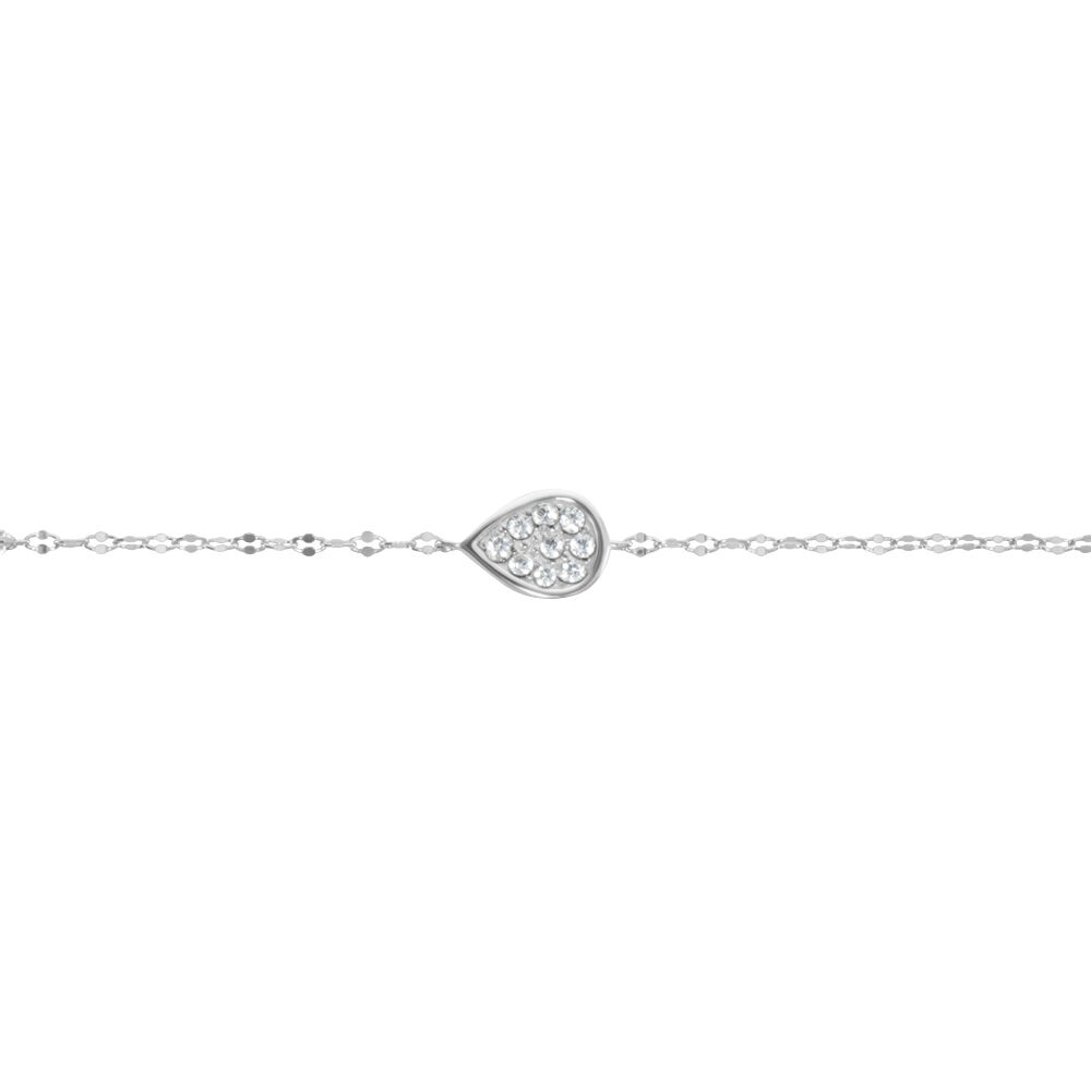 Bracelet Hiram Argent Blanc Oxyde De Zirconium - Bracelets chaînes Femme | Marc Orian