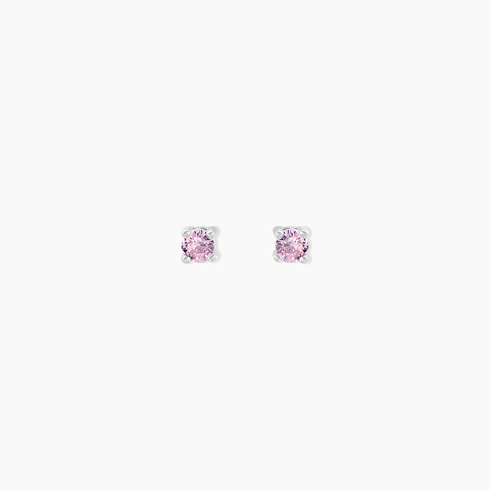 Boucles D'oreilles Puces Tehora Argent Blanc Oxyde De Zirconium - Puces Femme | Marc Orian