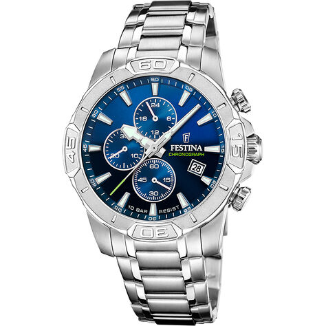 Montre Festina Timeless Chronograph Bleu - Montres étanches Homme | Marc Orian
