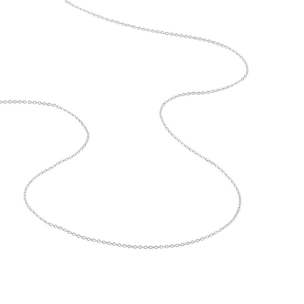 Chaîne Ilan Maille Forçat Ronde Or Blanc - Chaines Unisex | Marc Orian