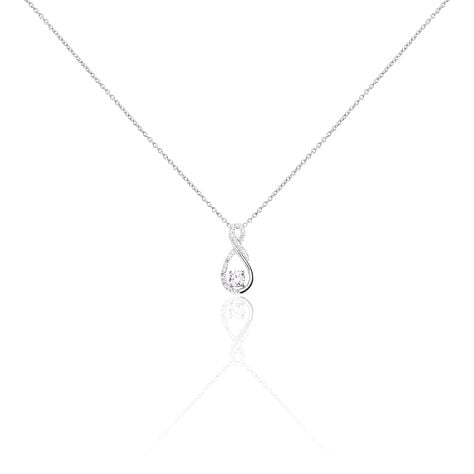 Collier Absa Argent Blanc Oxyde De Zirconium - Colliers avec pierres Femme | Marc Orian