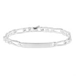Bracelet Identit&eacute; Otilia Argent Blanc - Gourmettes Femme | Marc Orian