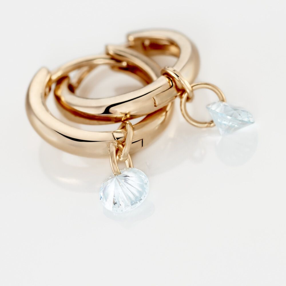 Créoles Plaqué Or Pauw Pampilles Oxydes De Zirconium - Boucles d'oreilles pampille Femme | Marc Orian