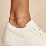 Cha&icirc;ne De Cheville Daria Argent Rose - Chaines de cheville Femme | Marc Orian