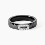 Bague Ceramik Design Argent Blanc Oxyde De Zirconium Et C&eacute;ramique - Bijoux fantaisie Femme | Marc Orian