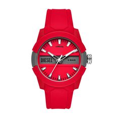 Montre Diesel Double Up Rouge Et Gris - Montres Homme | Marc Orian