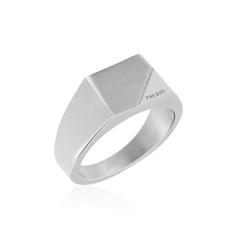 Bague Phebus Him Auxence Acier Blanc - Chevalières Homme | Marc Orian