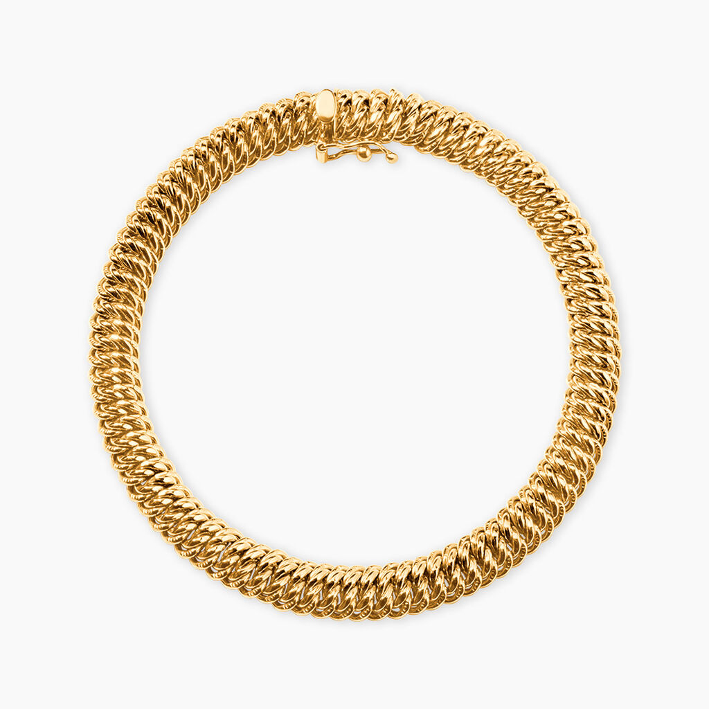 Bracelet Jimmy Maille Americaine Or Jaune - Bracelets mailles Femme | Marc Orian