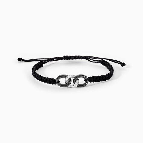 Bracelet Link Argent Blanc Oxyde De Zirconium Et Céramique - Bracelets cordons Femme | Marc Orian