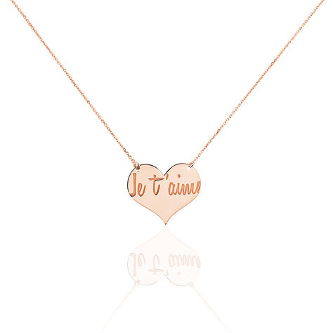 Collier Albizia Coeur Message Or Rose - Colliers ete Femme | Marc Orian