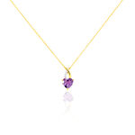 Collier Bertille Or Jaune Amethyste Et Oxyde De Zirconium - Colliers avec pierres Femme | Marc Orian