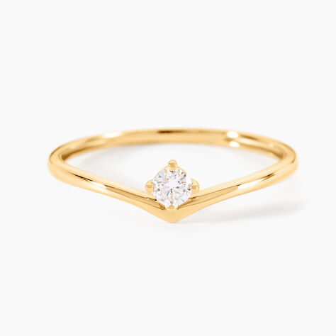 Bague Laocadia Or Jaune Diamant Synth&eacute;tique - Solitaires Femme | Marc Orian
