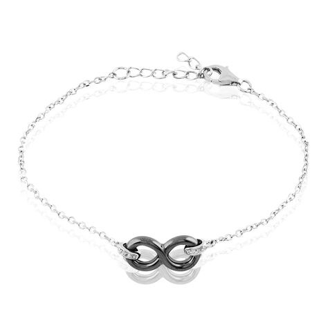 Bracelet Celinia Argent Blanc Céramique Et Oxyde De Zirconium - Bracelets chaînes Femme | Marc Orian