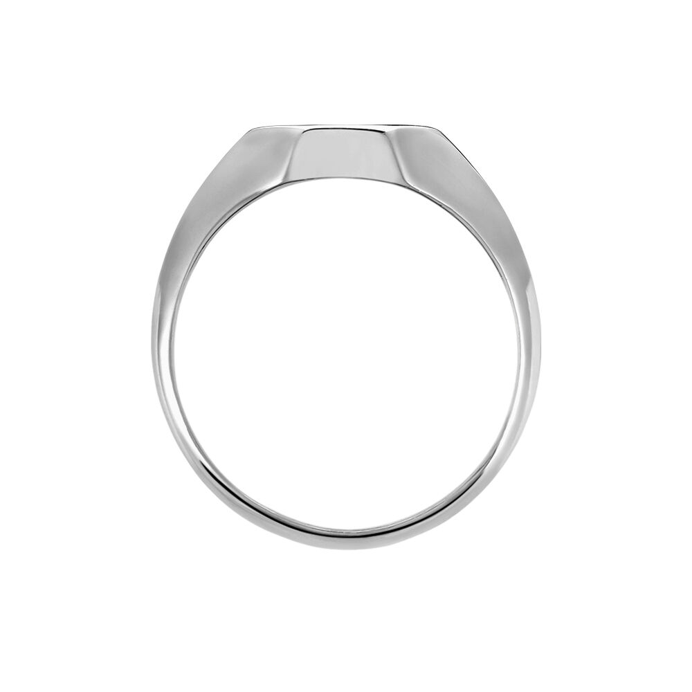 Chevalière Sanza Argent Blanc - Chevalières Homme | Marc Orian