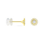 Boucles D'oreilles Or Jaune Vallie Oxydes - Puces Femme | Marc Orian