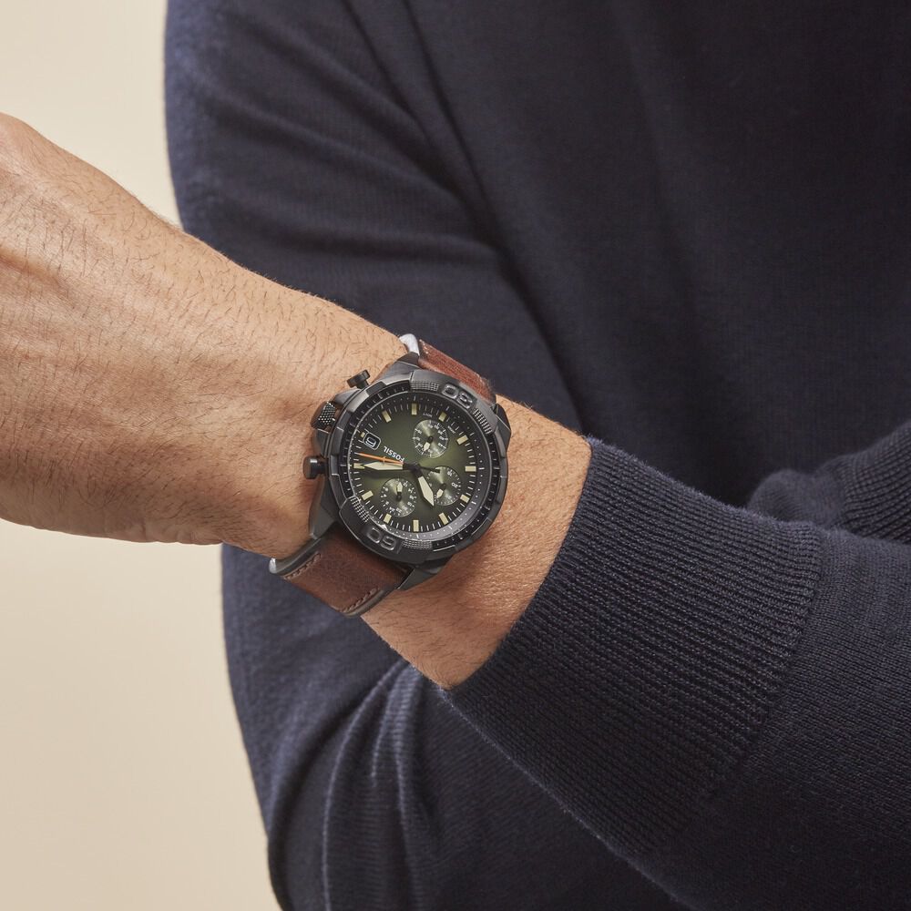 Montre Fossil Bronson 44 Noir - Montres classiques Homme | Marc Orian