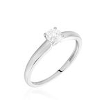 Bague Solitaire Flora Or Blanc Diamant - Solitaires Femme | Marc Orian