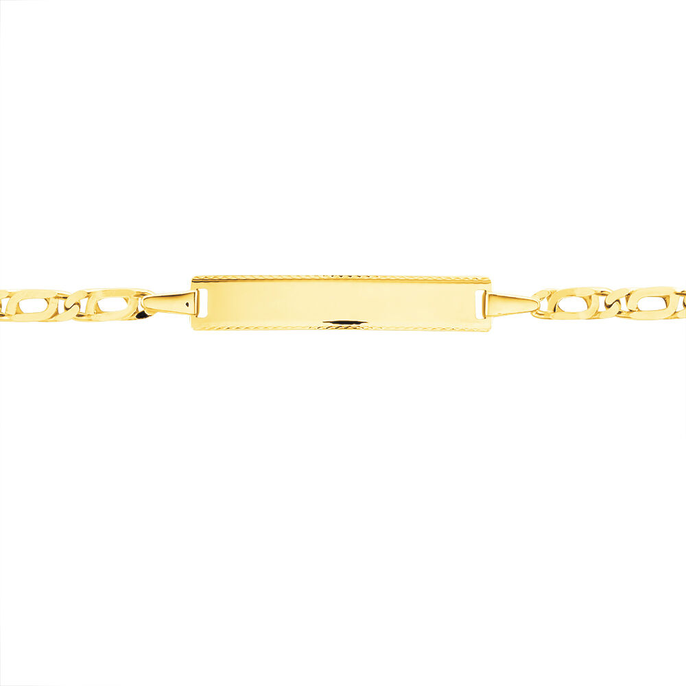 Bracelet Identité Fanelia Maille Marine Or Jaune - Gourmettes Enfant | Marc Orian