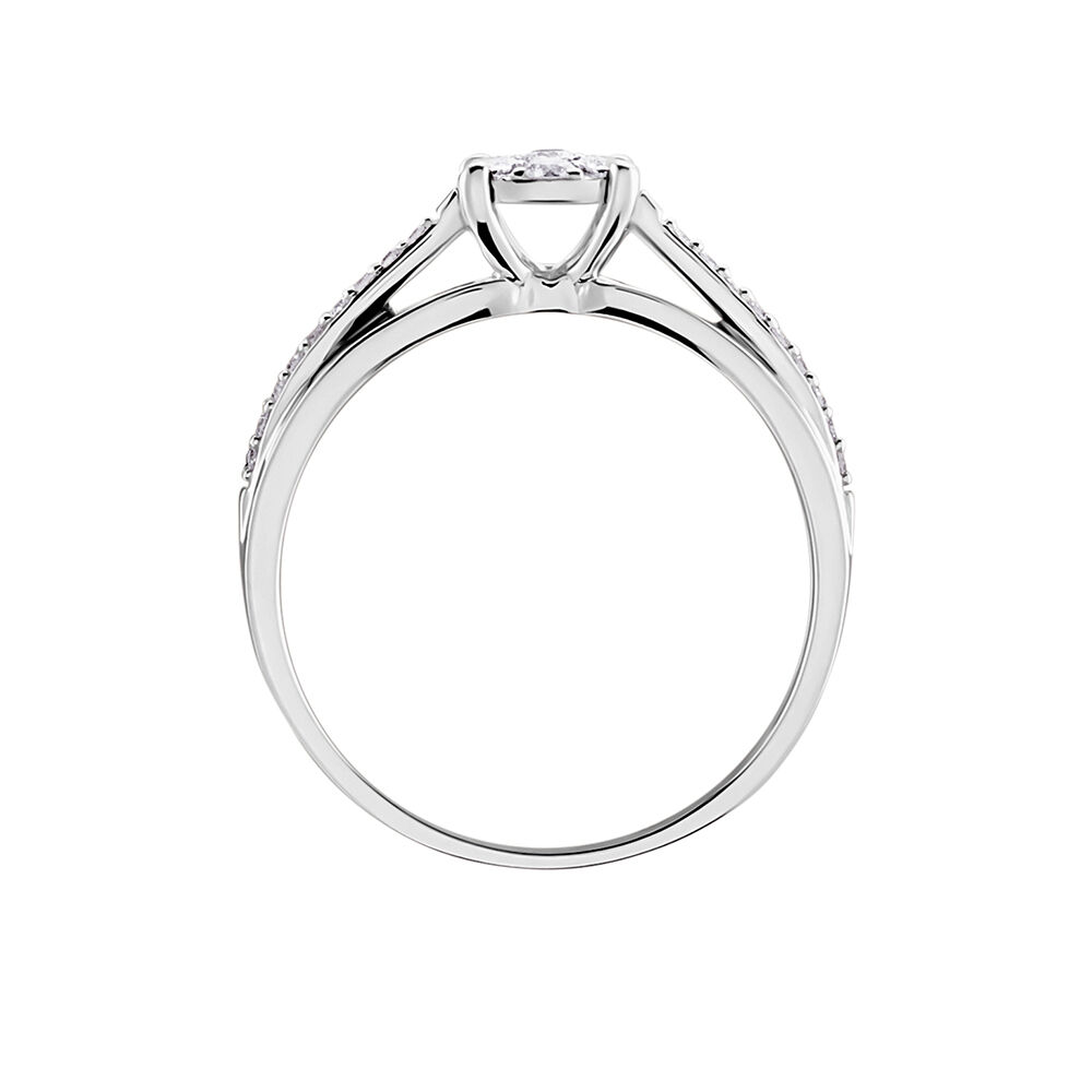 Bague Kate Or Blanc Diamant - Bagues pierres précieuses Femme | Marc Orian