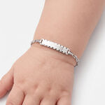 Bracelet Identit&eacute; Esta Maille For&ccedil;at Or Blanc - Gourmettes Enfant | Marc Orian