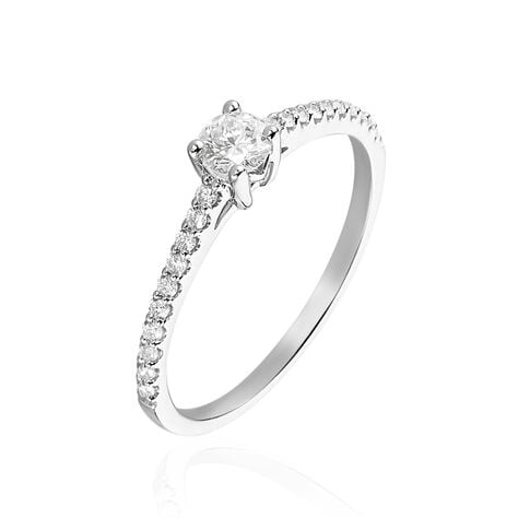 Bague Solitaire Or Blanc Nyala Diamants - Parures de mariage Femme | Marc Orian
