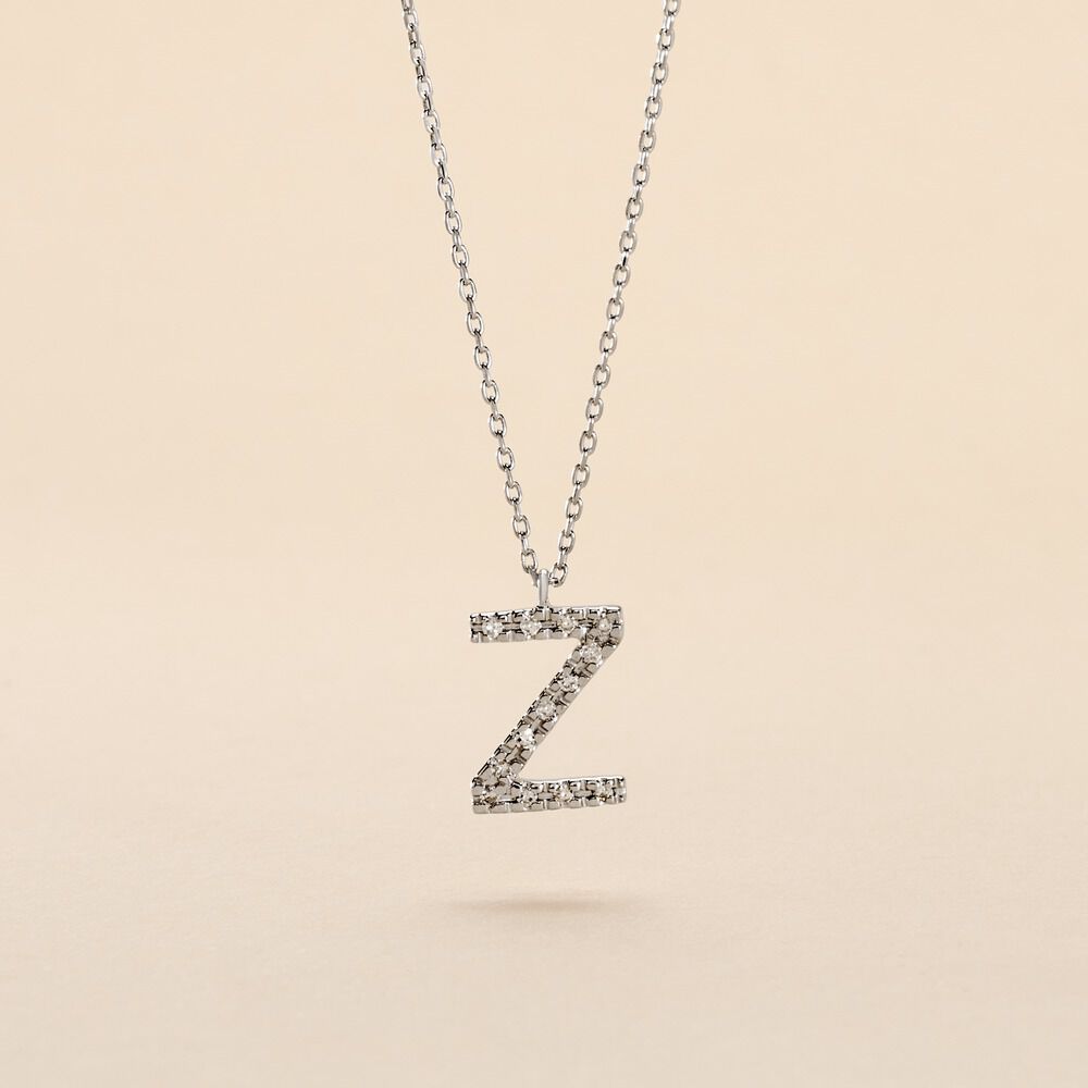 Collier Oran Or Blanc Diamant - Colliers avec pierres Femme | Marc Orian