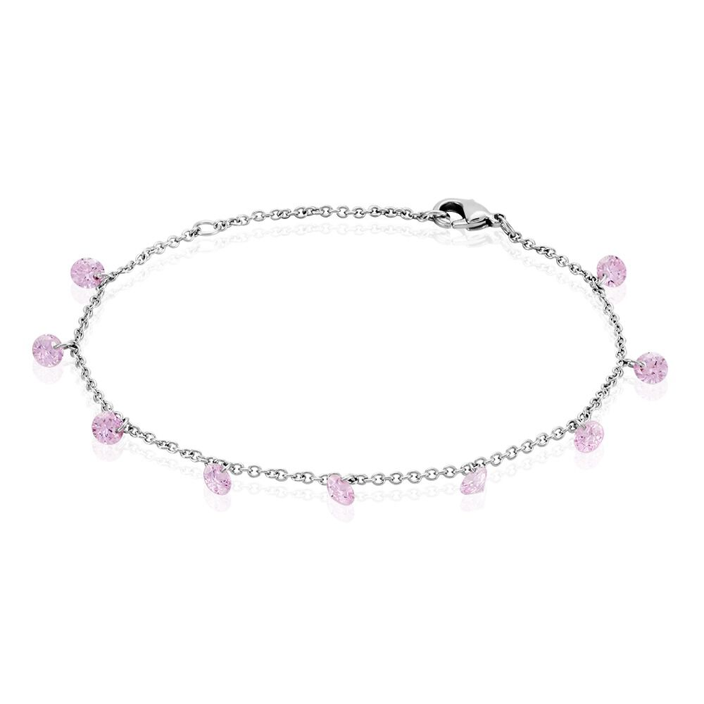 Bracelet Eartha Argent Blanc Oxyde De Zirconium - Bracelets chaînes Femme | Marc Orian