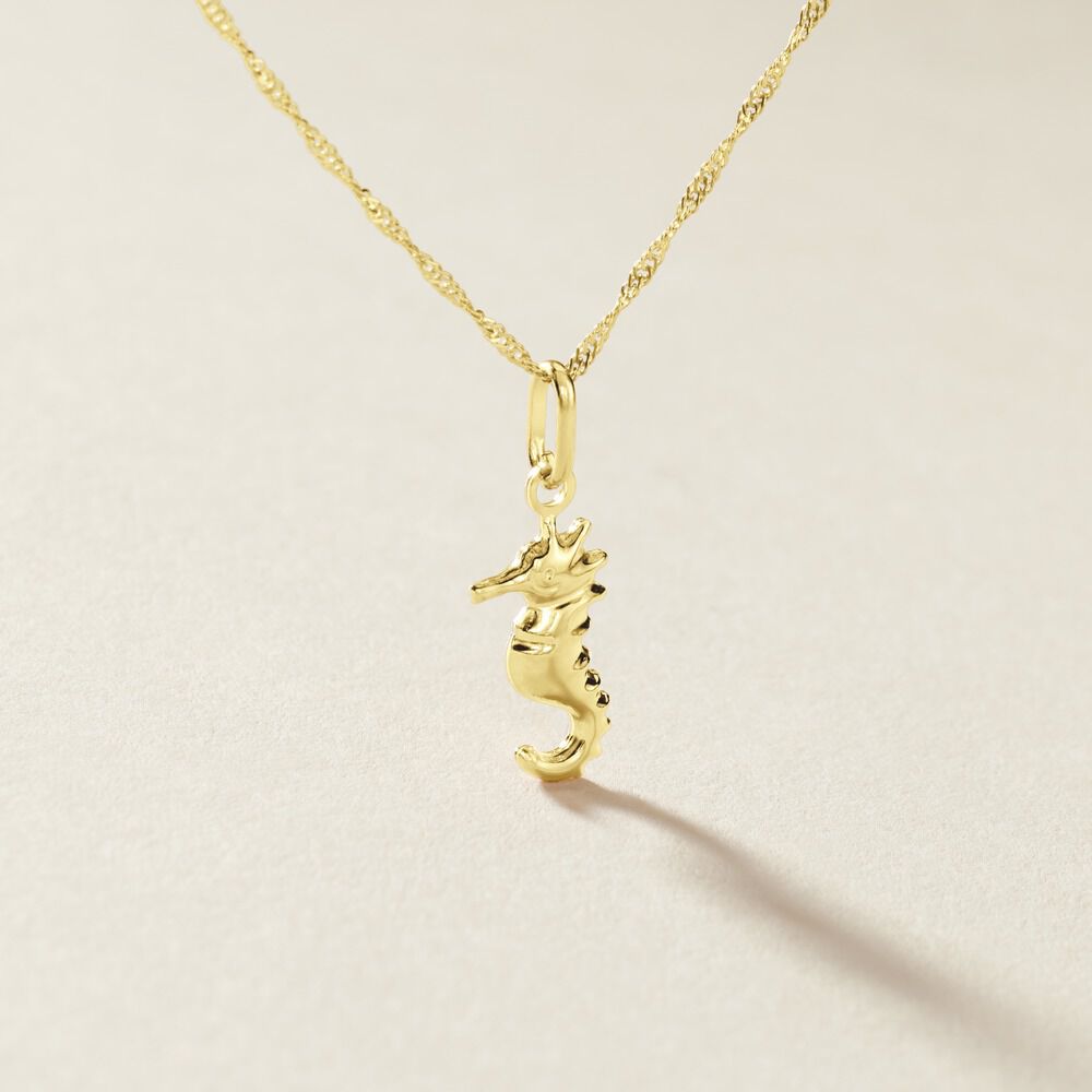 Pendentif Illide Hippocampe Or Jaune - Pendentifs Famille | Marc Orian