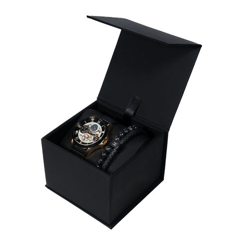 Coffret De Montre Montignac Round Noir - Montres étanches Homme | Marc Orian
