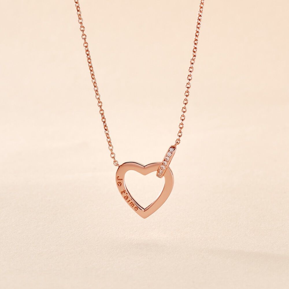 Collier Elanda Argent Rose Oxyde De Zirconium - Colliers avec pierres Femme | Marc Orian