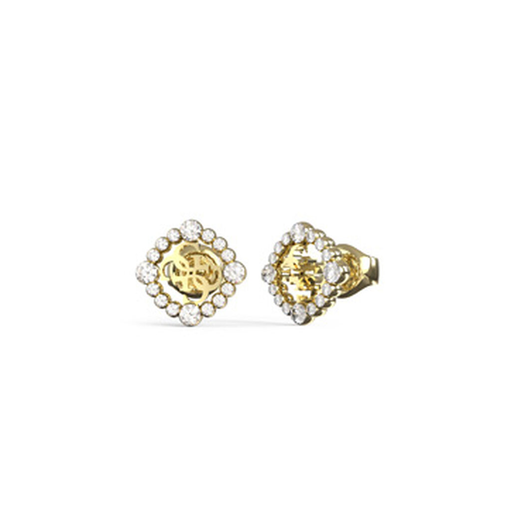 Boucles D'Oreilles Puces Guess Tiny Dancer Acier Jaune Oxyde De Zirconium - Puces Femme | Marc Orian