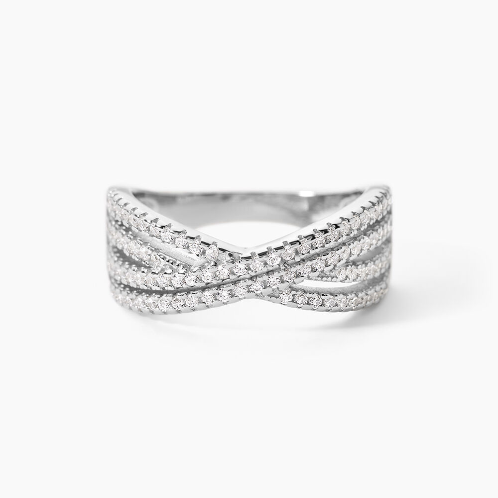 Bague Sharise Argent Blanc Oxyde De Zirconium - Bijoux fantaisie Femme | Marc Orian