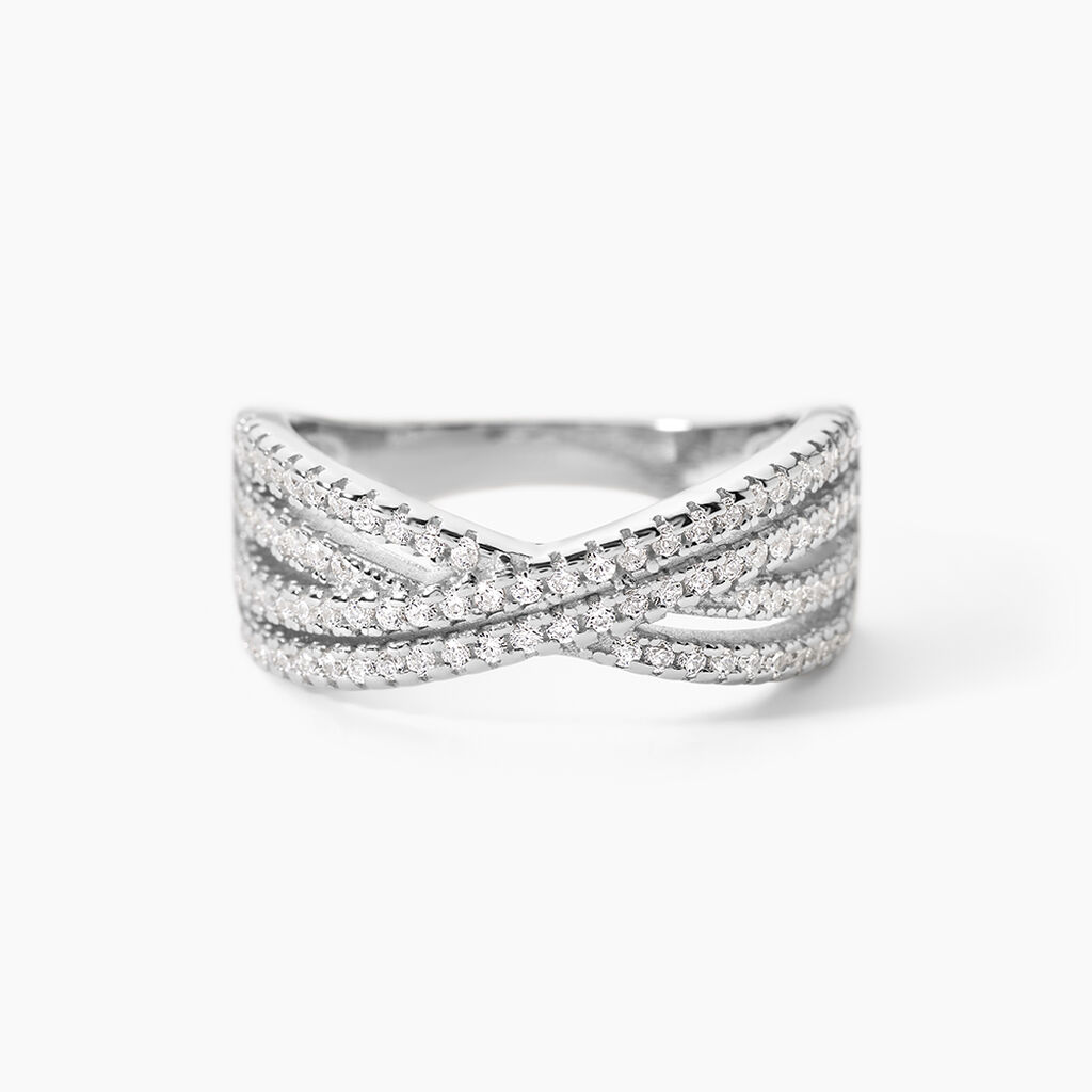 Bague Sharise Argent Blanc Oxyde De Zirconium - Bijoux fantaisie Femme | Marc Orian